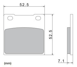 Brzdové doštičky, NISSIN (semi-metalická zmes) 2 ks v balenie
