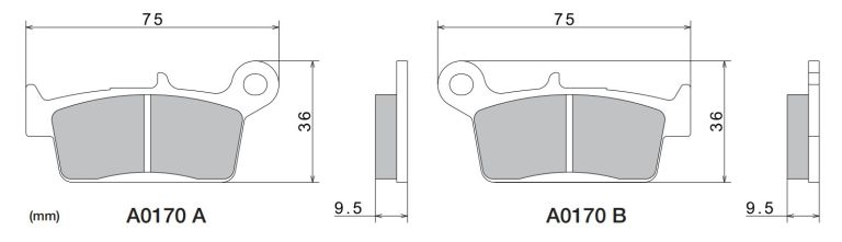 Brzdové doštičky, NISSIN (semi-metalická zmes) 2 ks v balenie