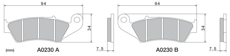 Brzdové doštičky, NISSIN (semi-metalická zmes) 2 ks v balenie
