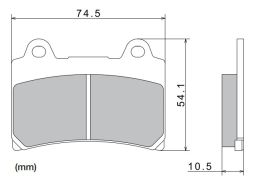 Brzdové doštičky, NISSIN (semi-metalická zmes) 2 ks v balenie