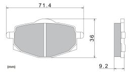 Brzdové doštičky, NISSIN (semi-metalická zmes) 2 ks v balenie