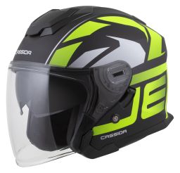 Prilba Jet Tech 2.0 RoTo, CASSIDA (čierna matná/žlutá fluo/bílá) 2025