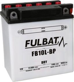 Batérie 12V, YB10L-BP, 11Ah, 165A, konvenčné 135x90x145, FULBAT(vč. balenie elektrolytu)