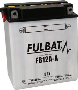 Batérie 12V, YB12A-A, 12Ah, 155A, konvenčné 134x80x160, FULBAT (vr. balenie elektrolytu)