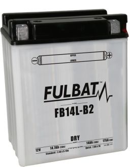 Batérie 12V, YB14L-B2, 14Ah, 175A, konvenčné 134x89x166 FULBAT (vr. balenie elektrolytu)