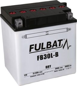 Batérie 12V, YB30L-B, 30Ah, 300A, konvenčné 165x130x176 FULBAT (vr. balenie elektrolytu)