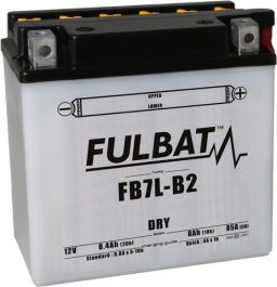 Batérie 12V, YB7L-B2, 8Ah, 85A, konvenčné 135x75x133 FULBAT (vr. balenie elektrolytu)