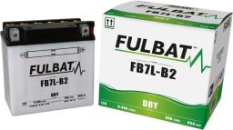Batérie 12V, YB7L-B2, 8Ah, 85A, konvenčné 135x75x133 FULBAT (vr. balenie elektrolytu)