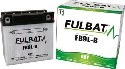 Batérie 12V, YB9L-B, 9Ah, 130A, konvenčné 135x75x139 FULBAT (vr. balenie elektrolytu)