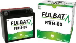 Batérie 12V, YTX14-BS, 12Ah, 200A, bezúdržbová MF AGM 150x87x145 FULBAT (vr. balenie elektrolytu)