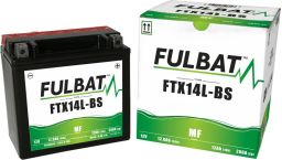 Batérie 12V, YTX14L-BS, 12Ah, 200A, bezúdržbová MF AGM 150x87x145 FULBAT (vr. balenie elektrolytu)