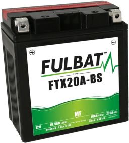 Batérie 12V, YTX20A-BS, 18Ah, 270A, bezúdržbová MF AGM 150x87x161 FULBAT (vr. balenie elektrolytu)