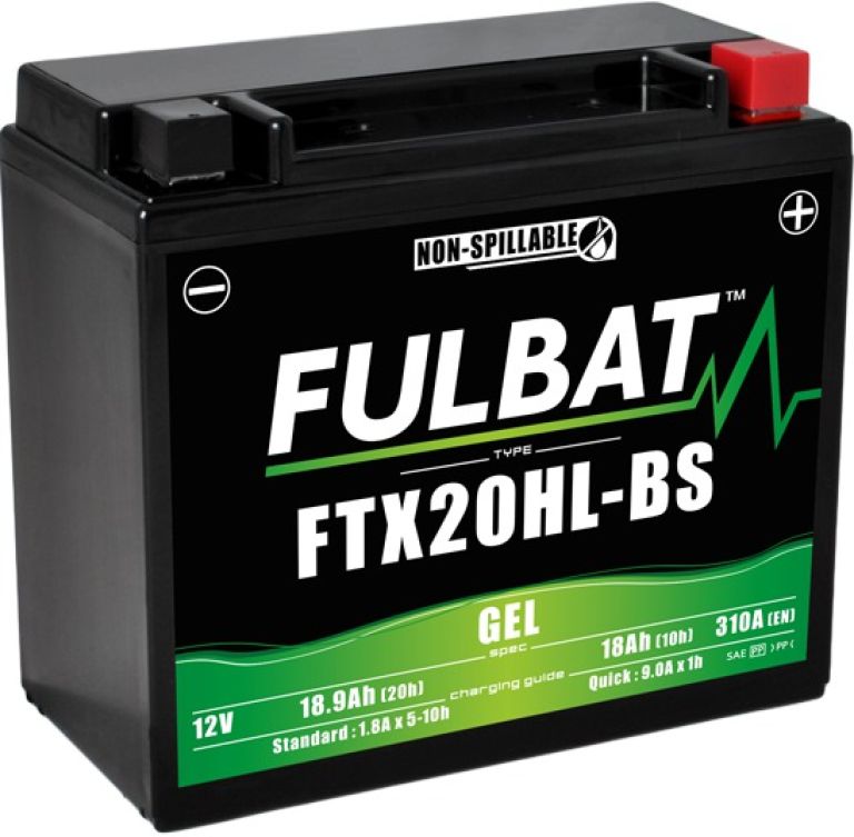 Batérie 12V, YTX20HL-BS, 18Ah, 310A, bezúdržbová gél 175x87x155, FULBAT (aktivovaná ve výrobe)