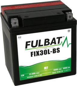 Batérie 12V, YIX30L-BS, 30Ah, 400A, bezúdržbová MF AGM 165x125x175, FULBAT (vr. balenie elektrolytu)
