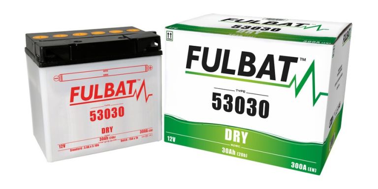 Batérie 12V, 53030, 30Ah, 300A, pravá, konvenčné 186x130x171, FULBAT (vr. balenie elektrolytu)