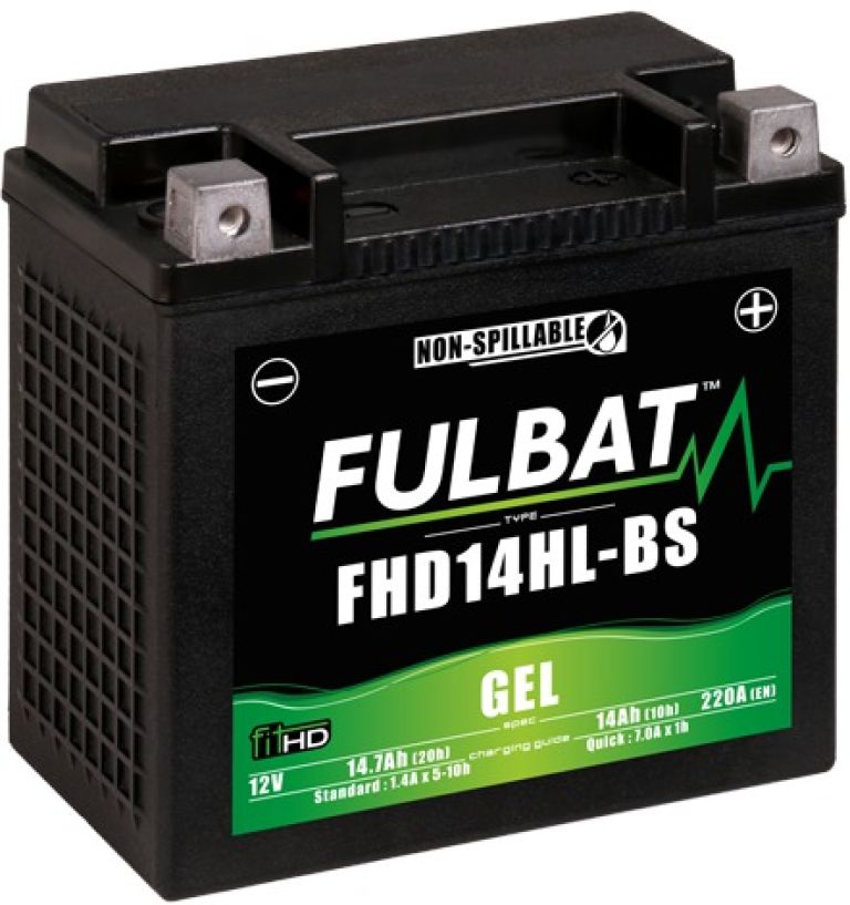 Batérie 12V, YHD14HL-BS, YTX14L-BS gél, 14Ah, 220A,bezúdržbová gél technológie, FULBAT 150x87x145 (aktivovaná ve výrobe)