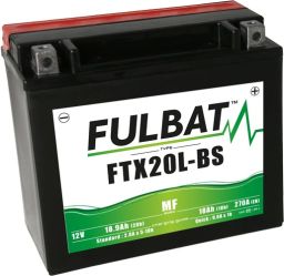 Batérie 12V, YTX20L-BS, 18Ah, 270A, bezúdržbová MF AGM 175x87x155, FULBAT(vč. balenie elektrolytu)