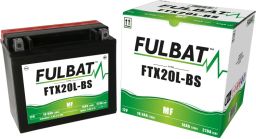 Batérie 12V, YTX20L-BS, 18Ah, 270A, bezúdržbová MF AGM 175x87x155, FULBAT(vč. balenie elektrolytu)