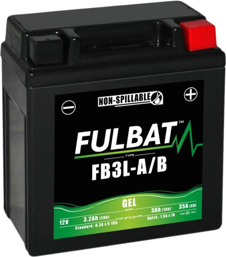 Batérie 12V, YB3L-A/B gél, 12V, 3Ah, 35A, bezúdržbová gél technológie 98x56x110 FULBAT (aktivovaná ve výrobe)