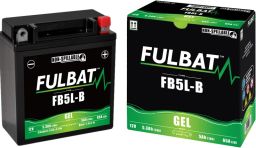 Batérie 12V, YB5L-B gél, 12V, 5Ah, 65A, bezúdržbová gél technológie 120x60x130 FULBAT (aktivovaná ve výrobe)