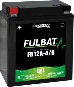 Batérie 12V, YB12A-A/B gél (12N12A-4A-1), 12V, 12Ah, 155A, bezúdržbová gél technológie 134x80x161 FULBAT (aktivovaná ve výrobe)