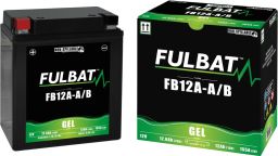 Batérie 12V, YB12A-A/B gél (12N12A-4A-1), 12V, 12Ah, 155A, bezúdržbová gél technológie 134x80x161 FULBAT (aktivovaná ve výrobe)