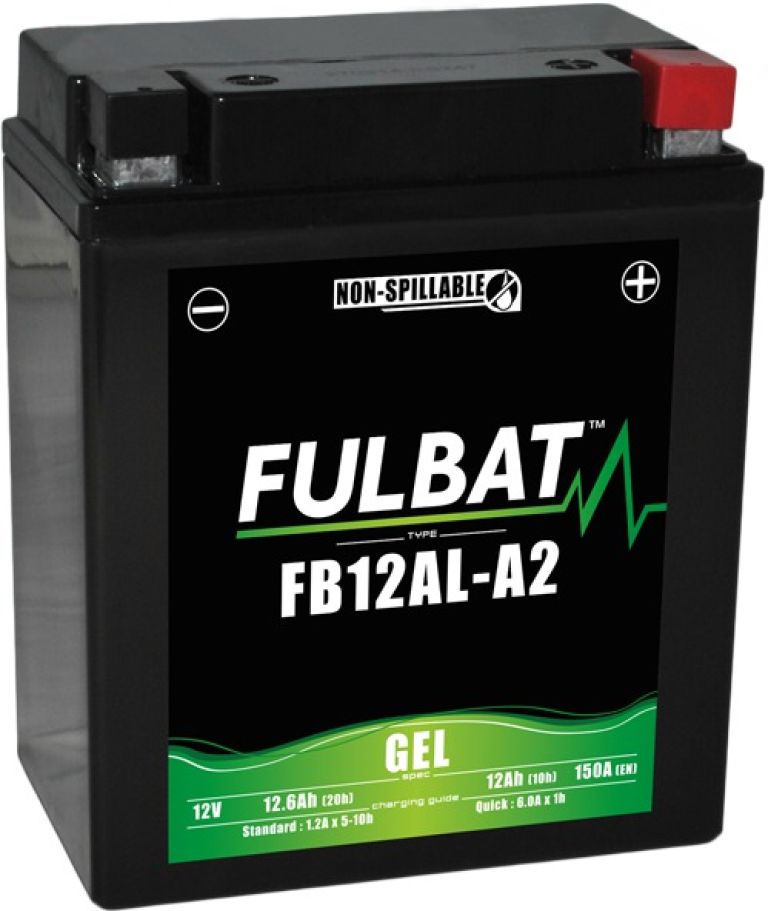 Batérie 12V, YB12AL-A2 gél, 12V, 12Ah, 150A, bezúdržbová gél technológie 134x80x161 FULBAT (aktivovaná ve výrobe)