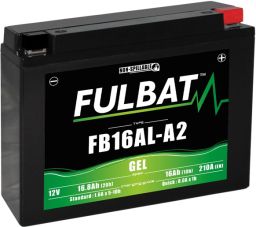 Batérie 12V, YB16AL-A2 gél, 12V, 16Ah, 210A, bezúdržbová gél technológie 205x70x162 FULBAT (aktivovaná ve výrobe)