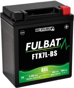 Batérie 12V, YTX7L-BS gél, 6Ah, 100A, bezúdržbová gél technológie 113x70x130 FULBAT (aktivovaná ve výrobe)