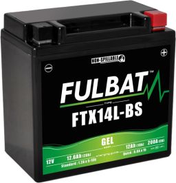 Batérie 12V, YTX14L-BS gél, 12V, 12Ah, 200A, bezúdržbová gél technológie 150x87x145 FULBAT (aktivovaná ve výrobe)