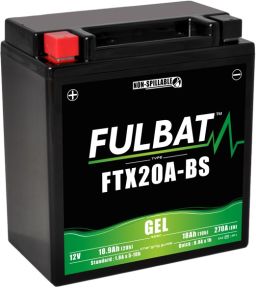 Batérie 12V, YTX20A-BS gél, 12V, 18Ah, 270A, bezúdržbová gél technológie 150x87x161 FULBAT (aktivovaná ve výrobe)