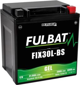 Batérie 12V, YIX30L-BS gél, 12V, 30Ah, 400A, bezúdržbová gél technológie 165x125x175 FULBAT (aktivovaná ve výrobe)