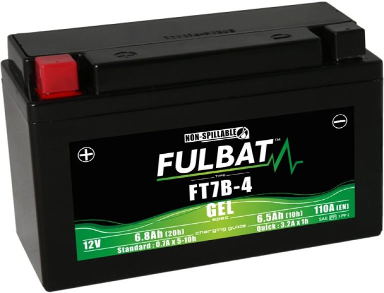 Batérie 12V, YT7B-4 gél, 12V, 6.5Ah, 110A, bezúdržbová gél technológie 150x65x93 FULBAT (aktivovaná ve výrobe)