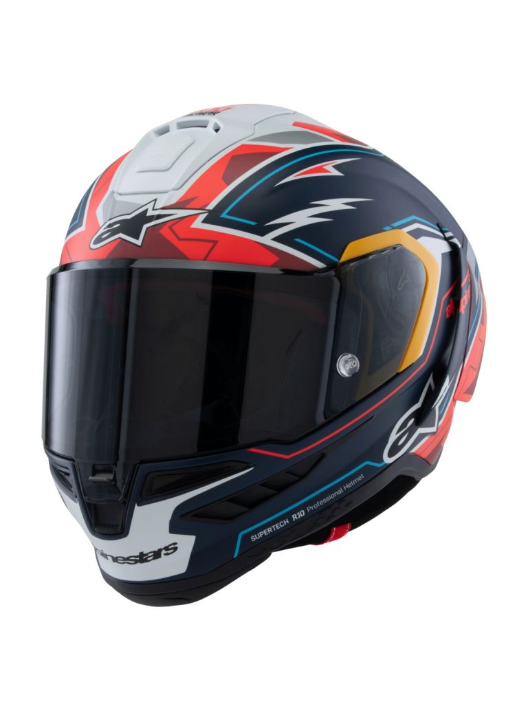 Prilba SUPERTECH R10 limitovaná edícia PEDRO ACOSTA, ALPINESTARS (modrá/červená/bílá matná) 2025