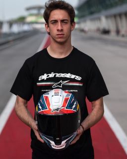 Prilba SUPERTECH R10 limitovaná edícia PEDRO ACOSTA, ALPINESTARS (modrá/červená/bílá matná) 2025