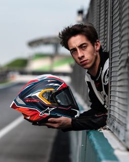 Prilba SUPERTECH R10 limitovaná edícia PEDRO ACOSTA, ALPINESTARS (modrá/červená/bílá matná) 2025