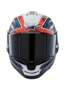 Prilba SUPERTECH R10 limitovaná edícia PEDRO ACOSTA, ALPINESTARS (modrá/červená/bílá matná) 2025