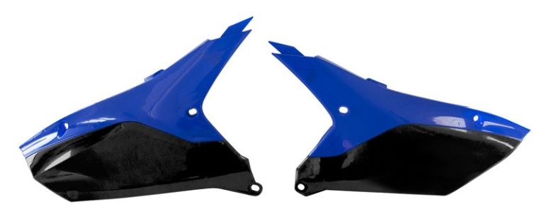 Bočné číslové tabuľky YAMAHA, RTECH (modro-čierne, pár)