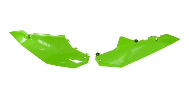 Bočné číslové tabuľky KAWASAKI, RTECH (neon zelené, pár)
