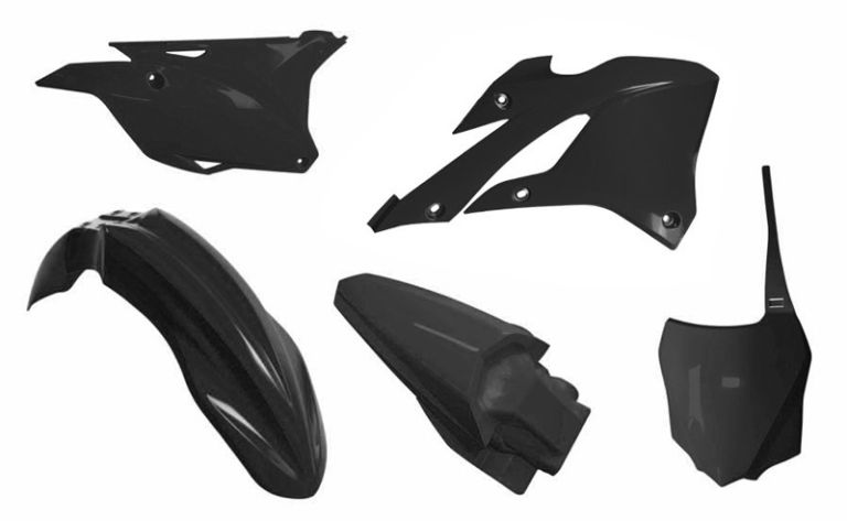 Sada plastov KAWASAKI, RTECH (čierna, 5 dielov)