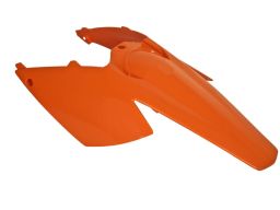 Blatník zadný vrátane bočných číslových tabuliek KTM, RTECH (oranžový)
