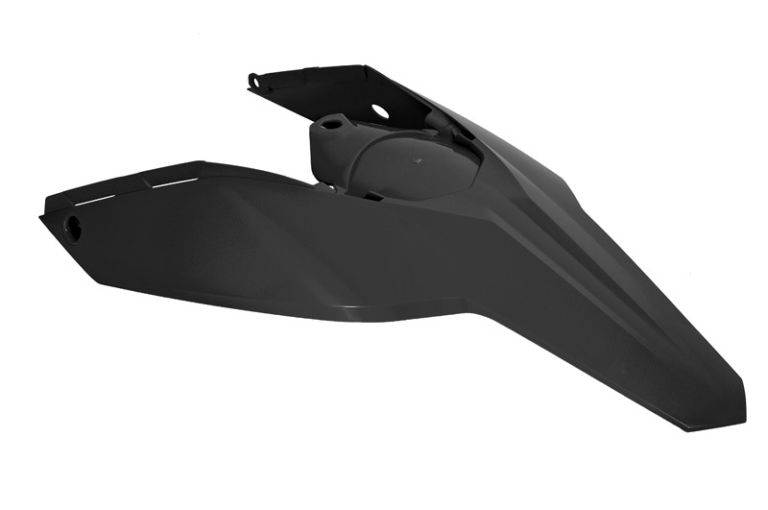 Blatník zadný vrátane bočných číslových tabuliek KTM/HUSABERG, RTECH (čierny)