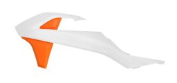 Spojlery chladiča KTM, RTECH (bielo-oranžové, pár)