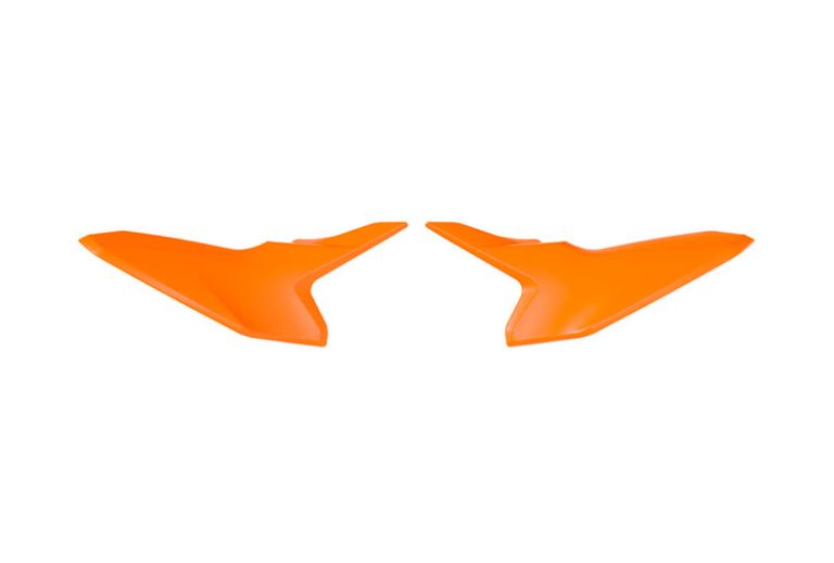 Bočné číslové tabuľky KTM, RTECH (oranžové, pár)