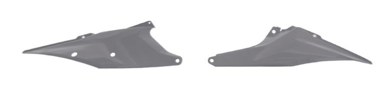 Bočné číslové tabuľky KTM, RTECH (šedé, pár)