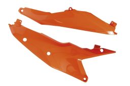 Bočné číslové tabuľky KTM, RTECH (oranžové, pár)