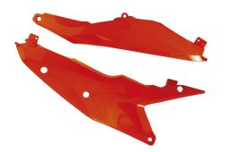 Bočné číslové tabuľky KTM, RTECH (neon oranžové, pár)