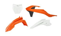Sada plastov KTM, RTECH (oranžovo-černo-bílá, 4 diely)