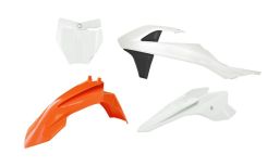 Sada plastov KTM, RTECH (oranžovo-bielo-čierna, 4 diely)