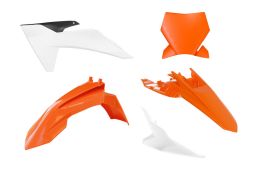 Sada plastov KTM, RTECH (oranžovo-bielo-čierna, 4 diely)